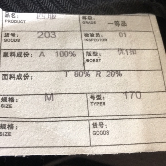 YFFUSHI Mens Light Grey M One-Button 3 Piece Suit - Picture 8 of 8